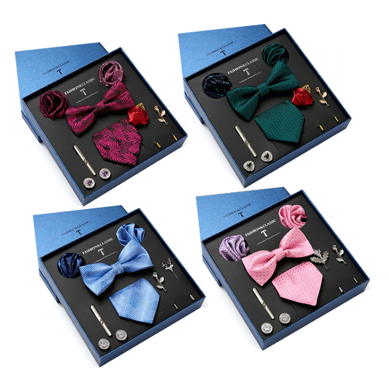 Neck Tie Set Box - Зеленый мужской галстук Подарочная коробка пейсли