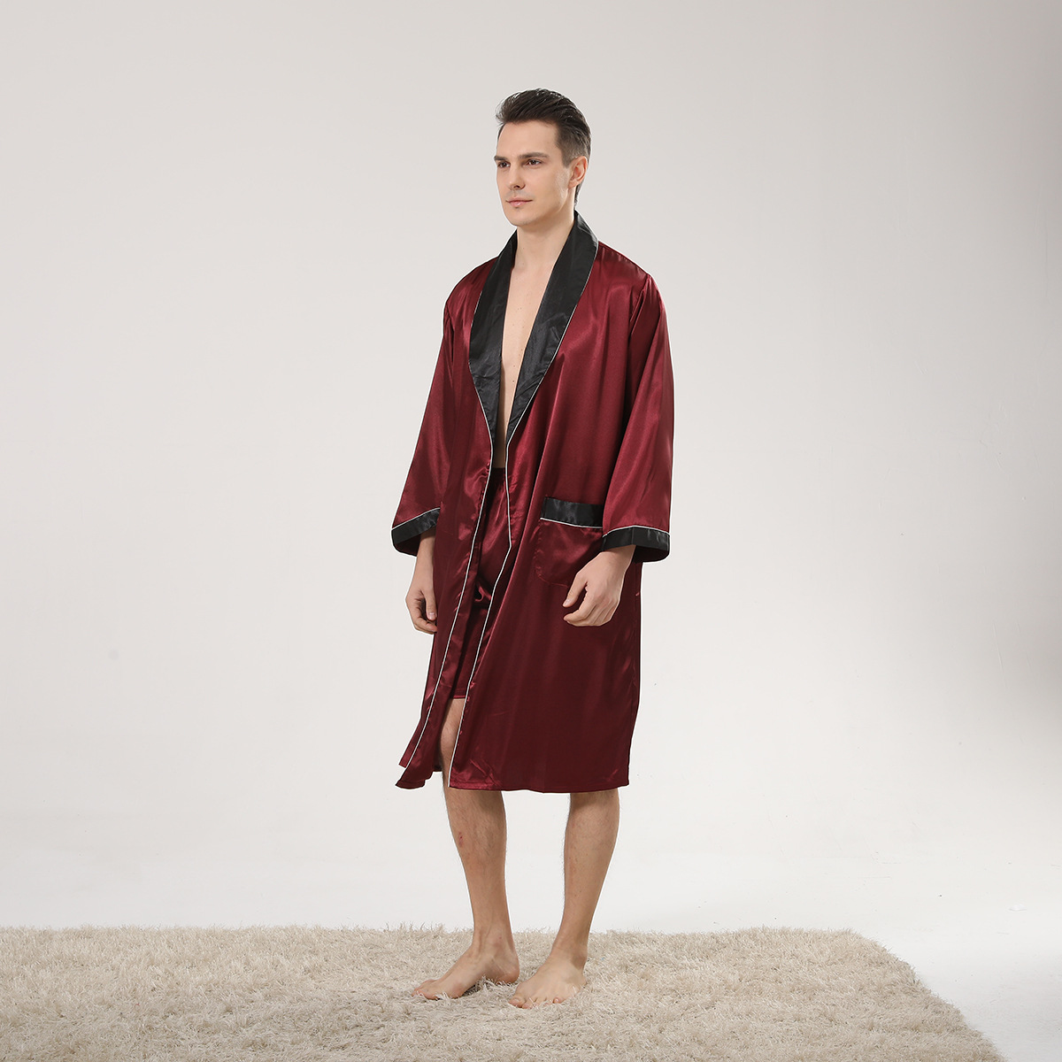 Весенний черный шаль с воротни – обзор и цена Men'S Kimono Accessories
