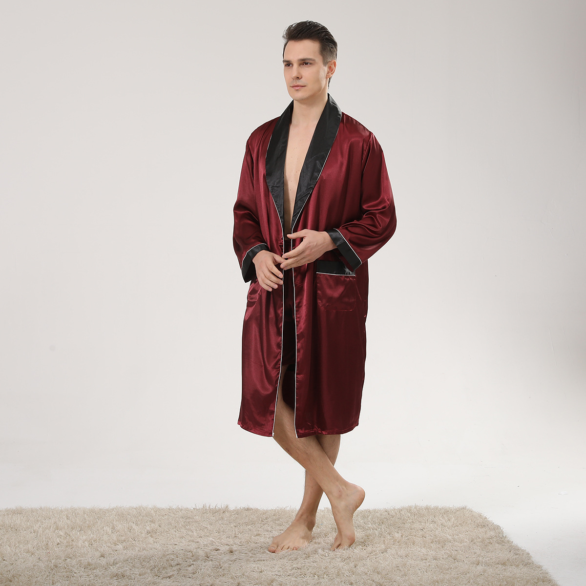 Весенний черный шаль с воротни – обзор и цена Men'S Kimono Accessories